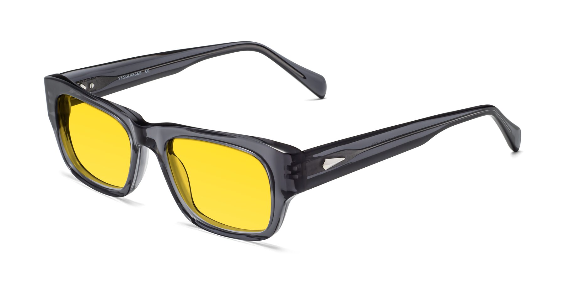 Angle of 1537 in Gray with Yellow Tinted Lenses