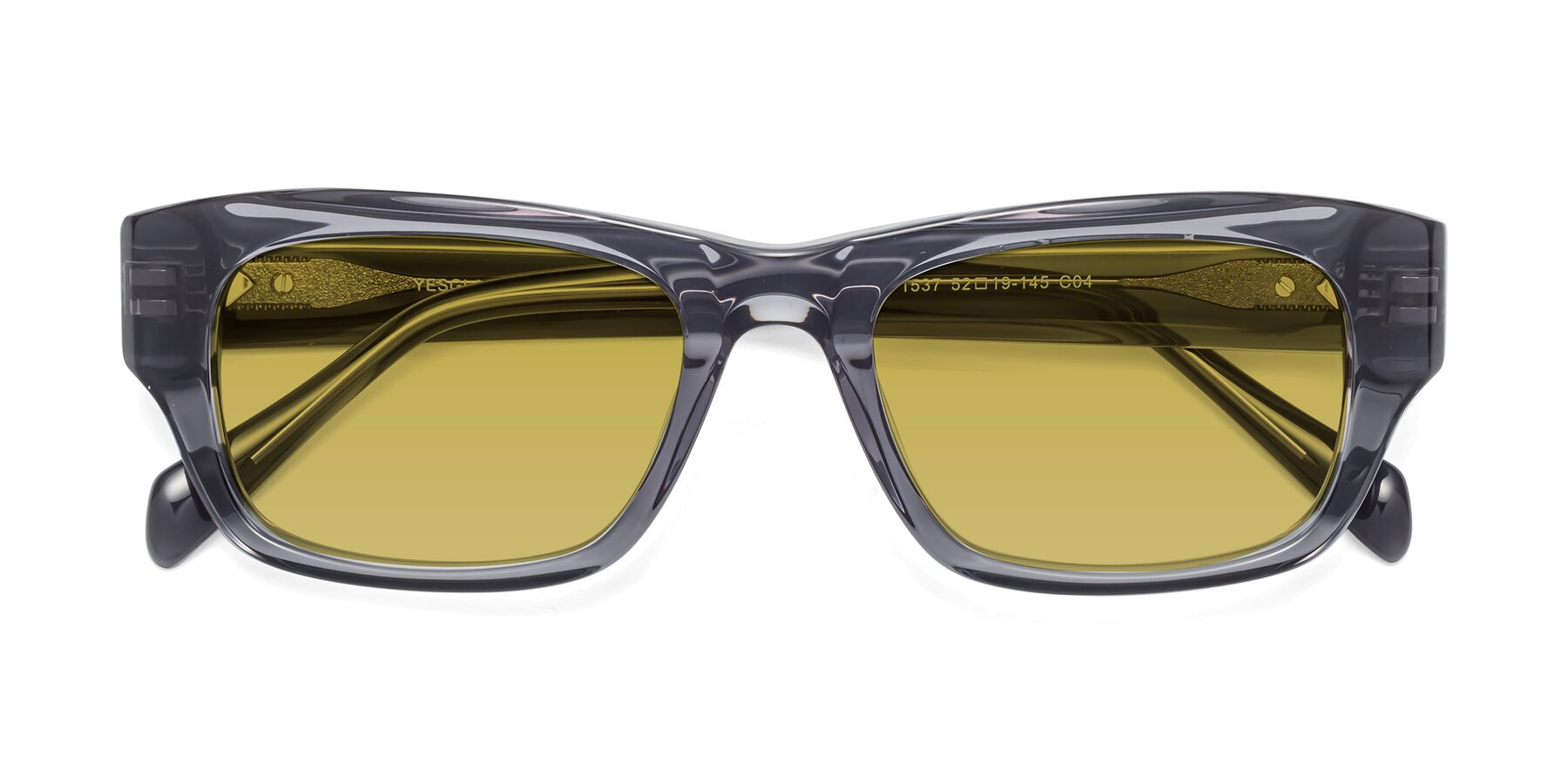 Folded Front of 1537 in Gray with Champagne Tinted Lenses