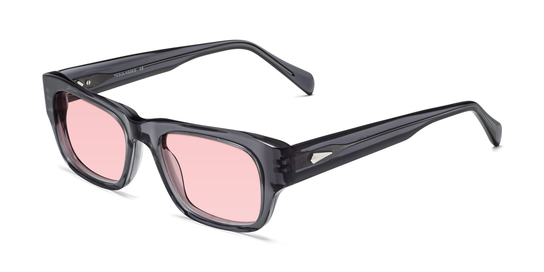 Angle of 1537 in Gray with Light Garnet Tinted Lenses