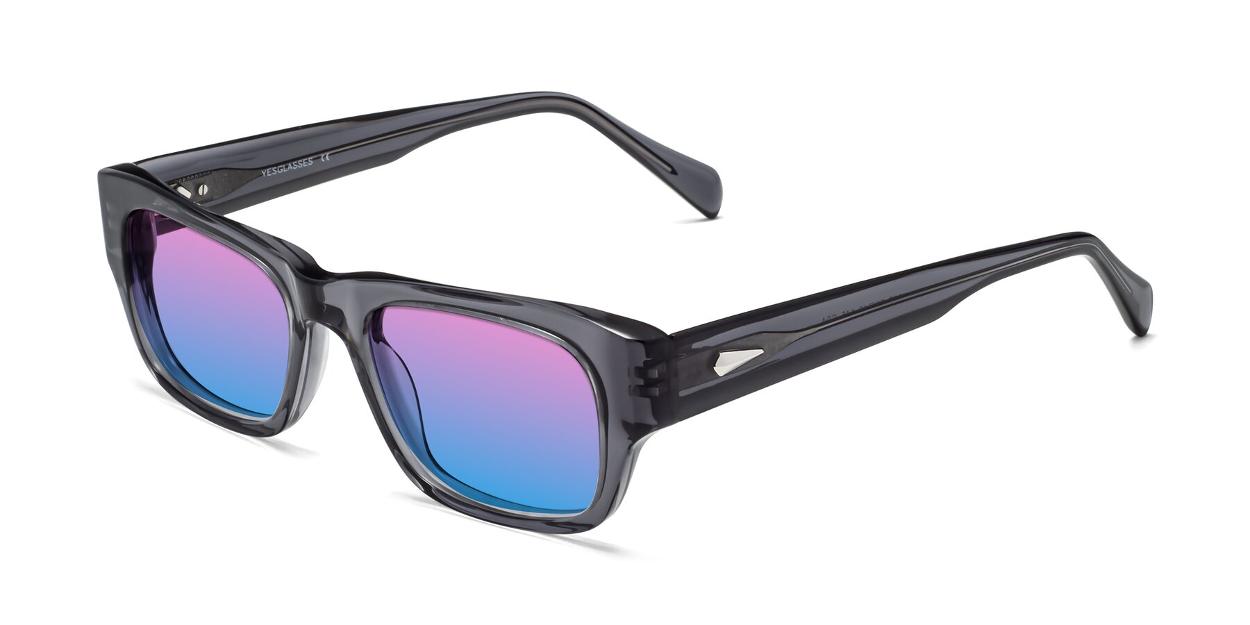Angle of 1537 in Gray with Pink / Blue Gradient Lenses