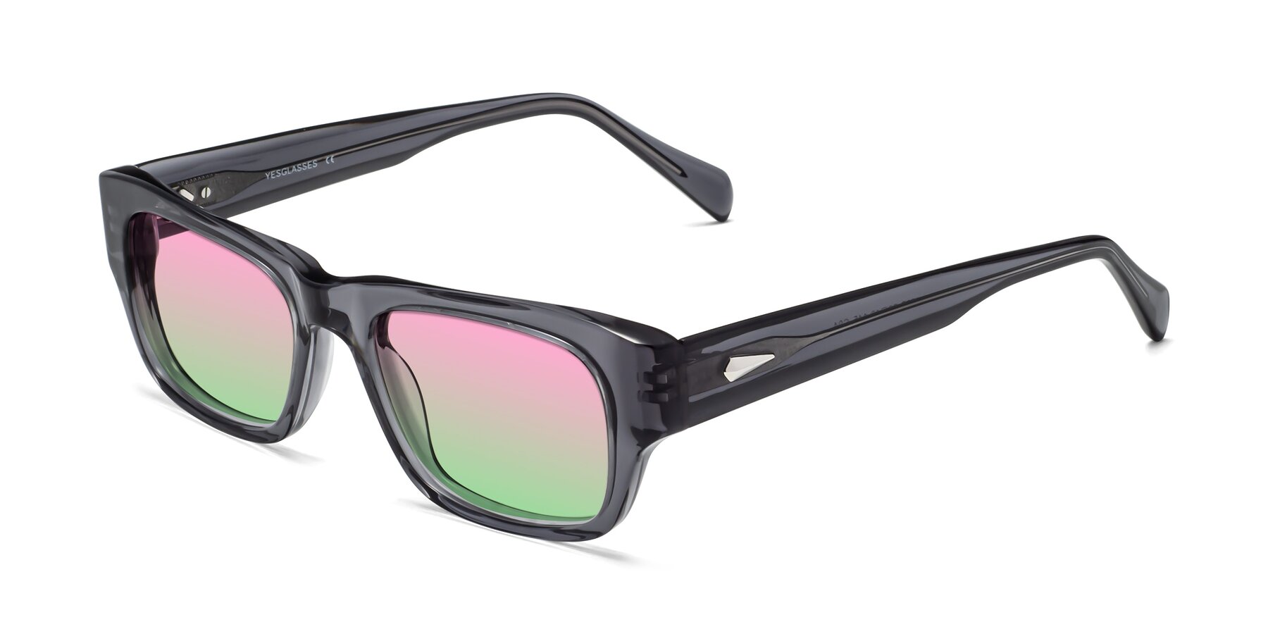 Angle of 1537 in Gray with Pink / Green Gradient Lenses