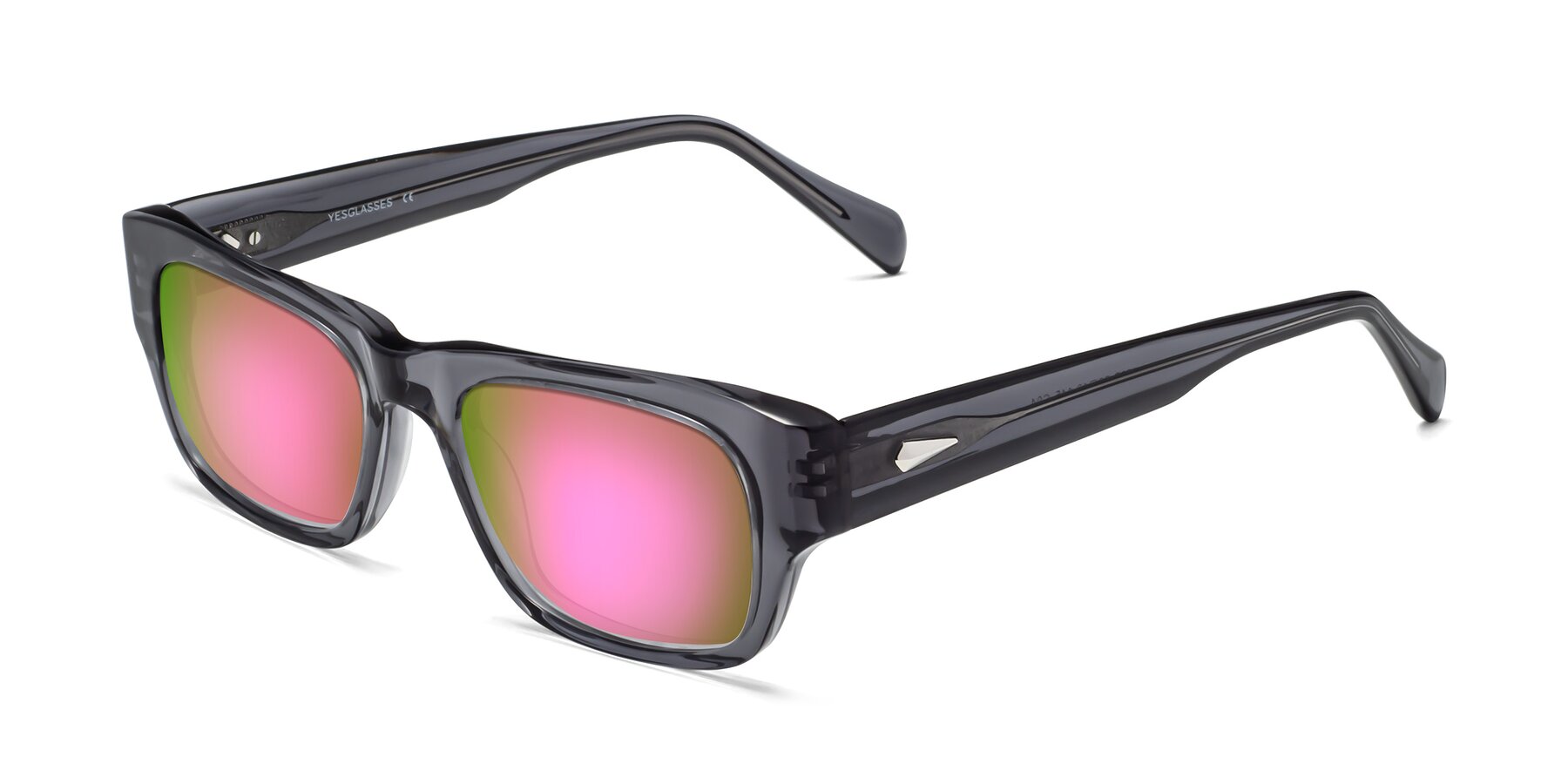 Angle of 1537 in Gray with Pink Mirrored Lenses