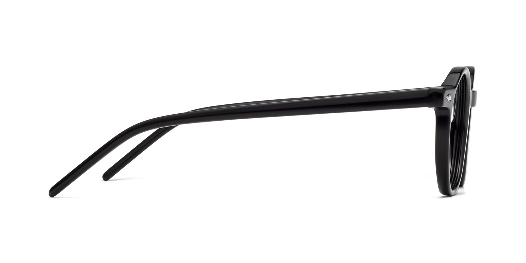Side of 1542 in Black with Clear Reading Eyeglass Lenses