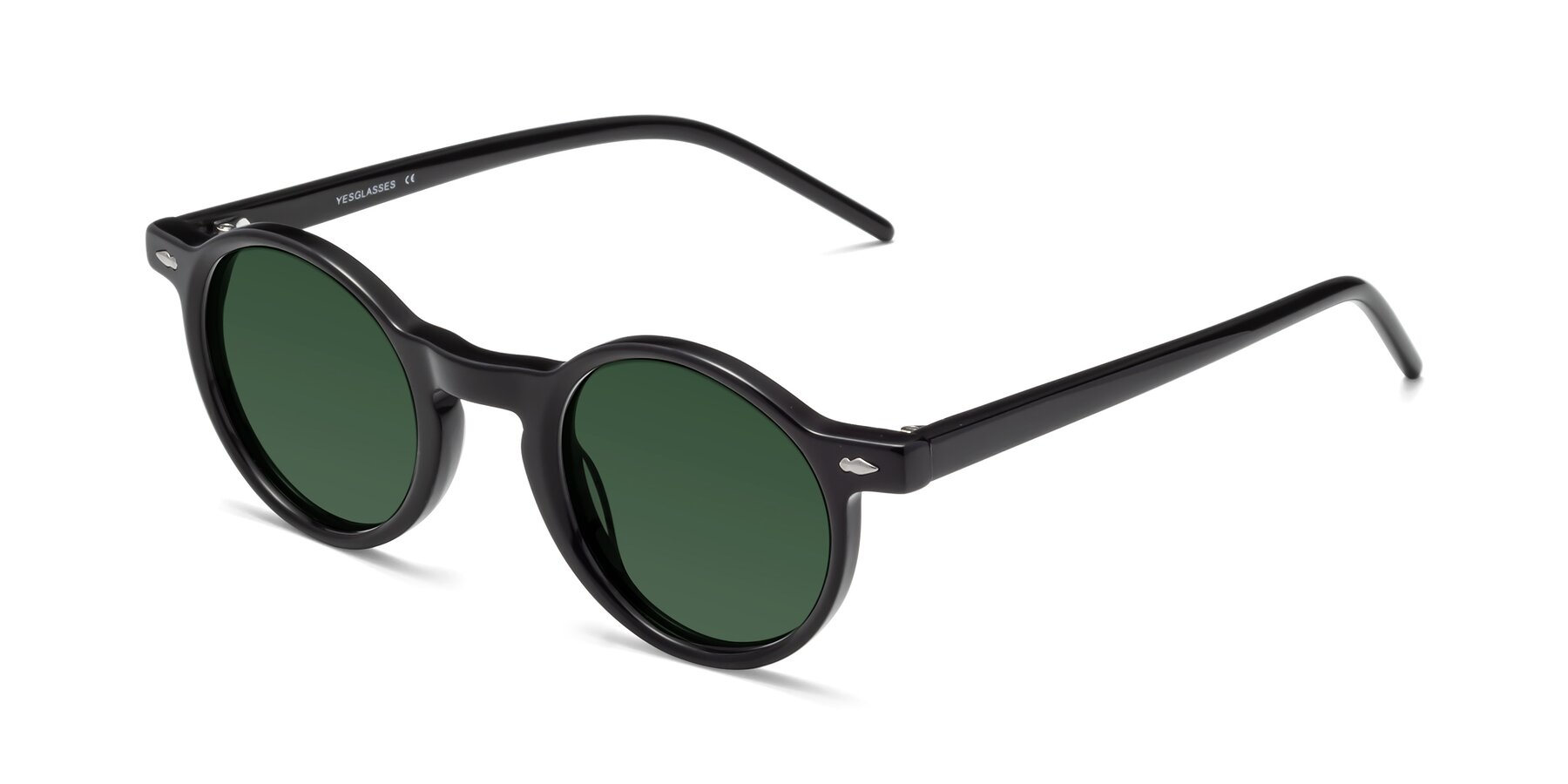 Angle of 1542 in Black with Green Tinted Lenses