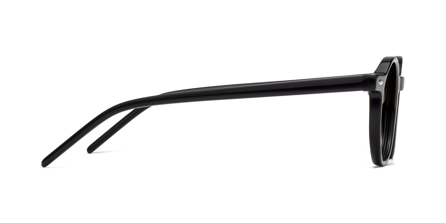 Side of 1542 in Black with Brown Gradient Lenses