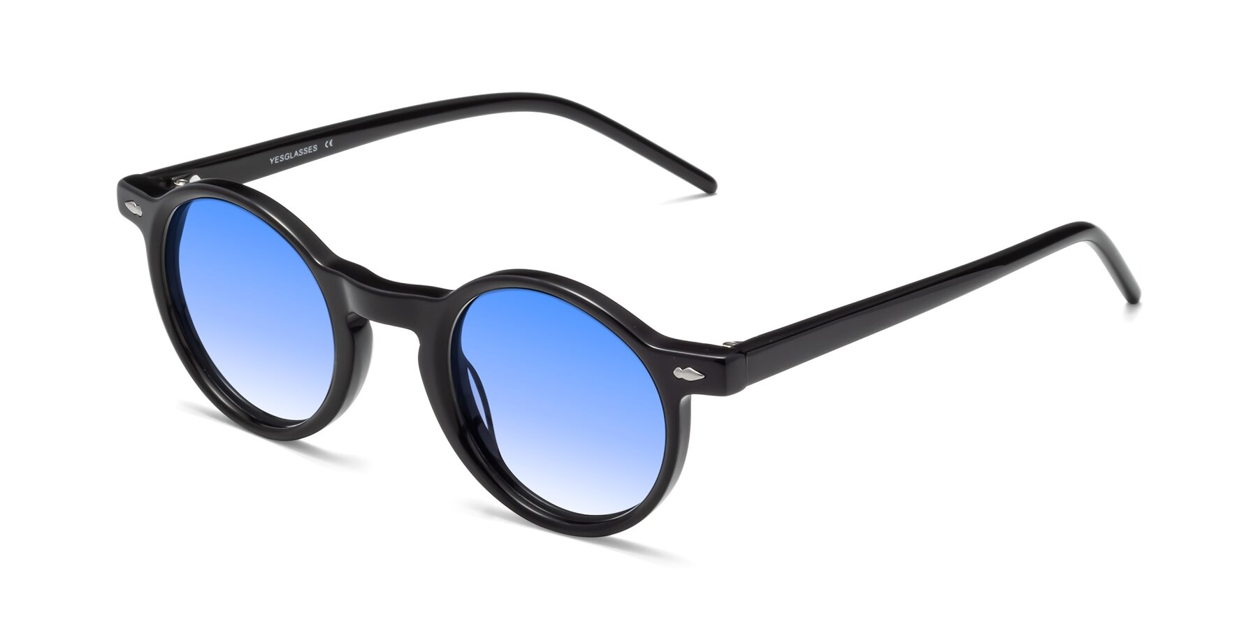Angle of 1542 in Black with Blue Gradient Lenses