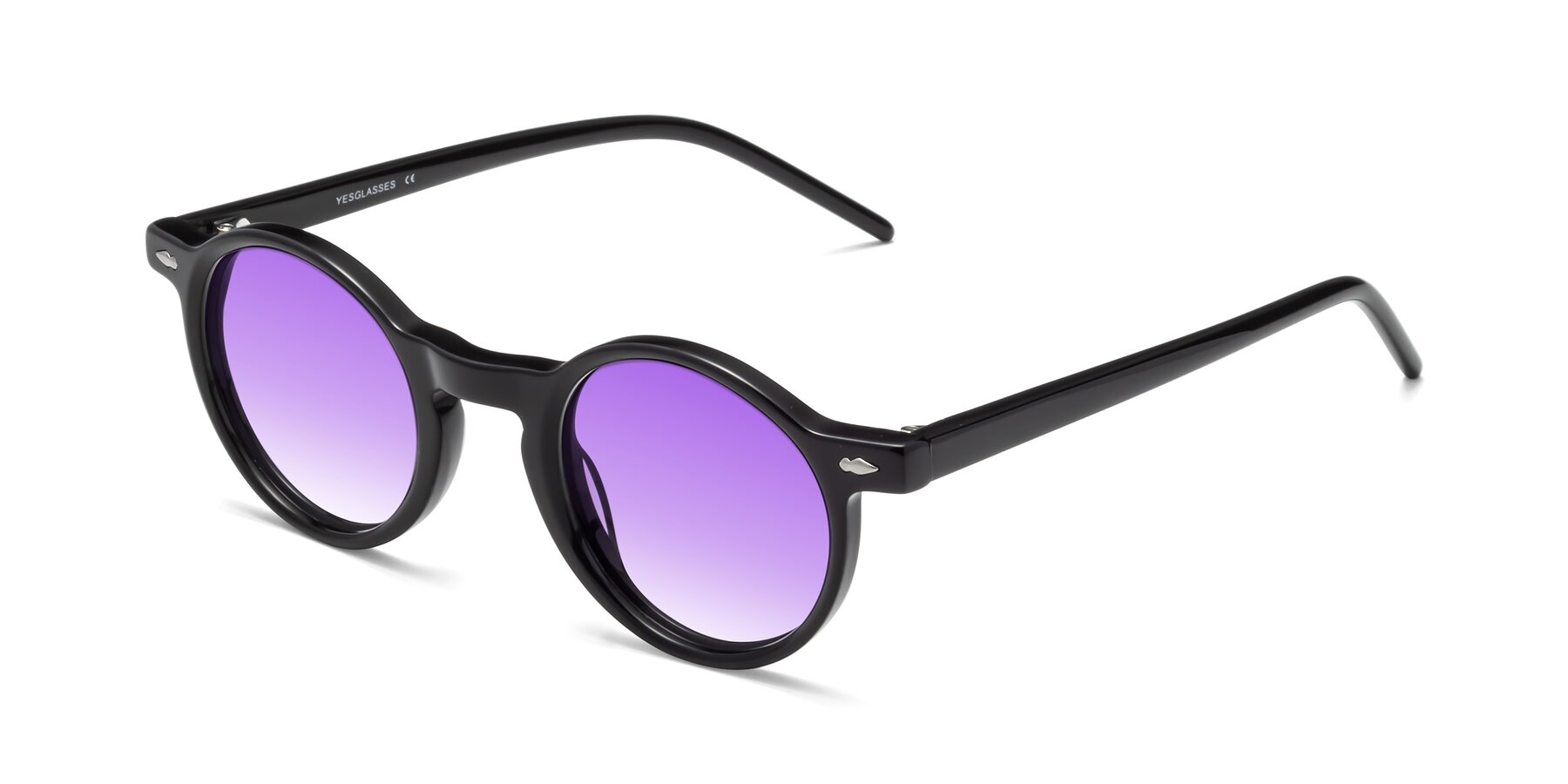 Angle of 1542 in Black with Purple Gradient Lenses