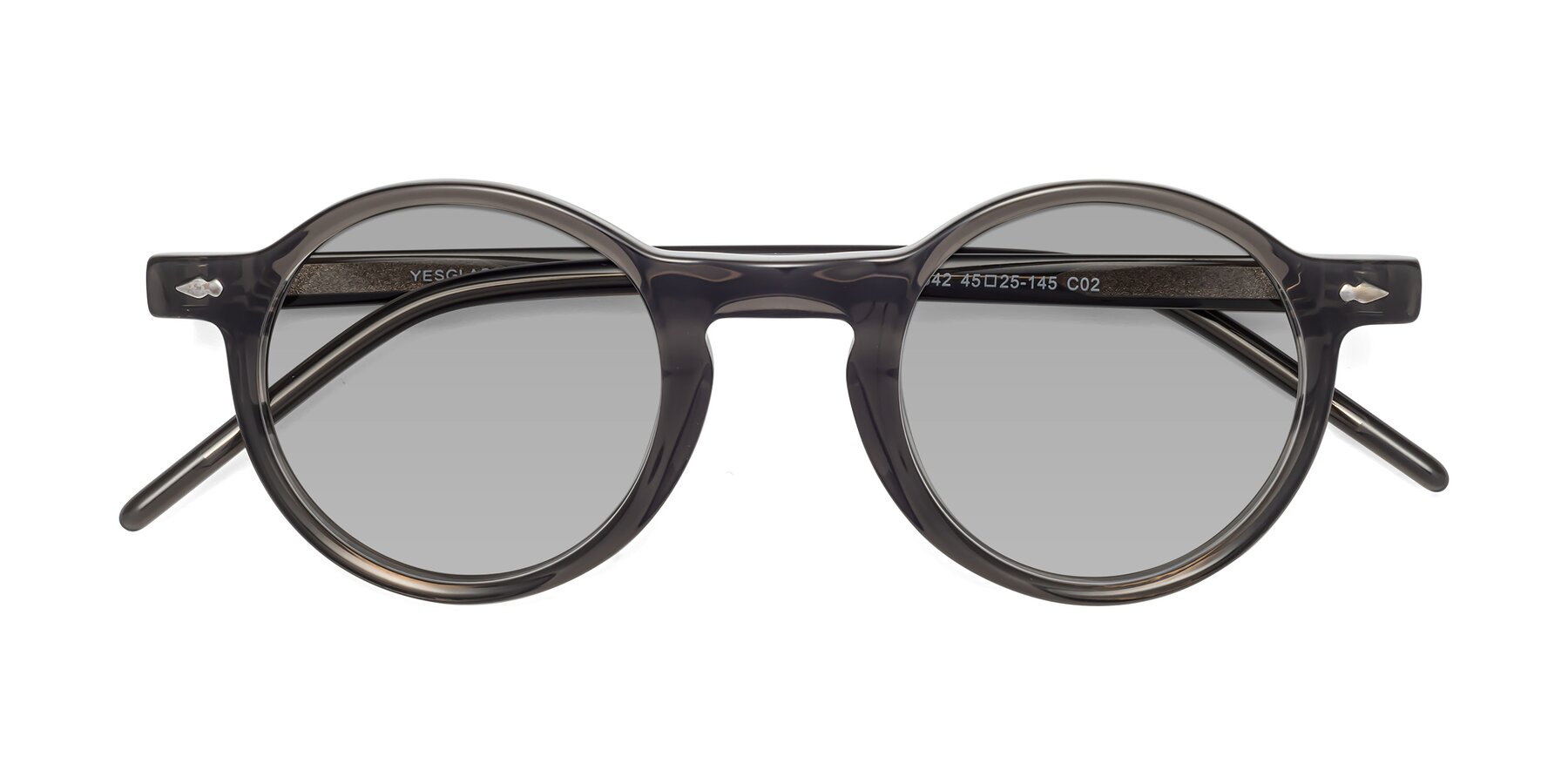 Folded Front of 1542 in Gray with Light Gray Tinted Lenses