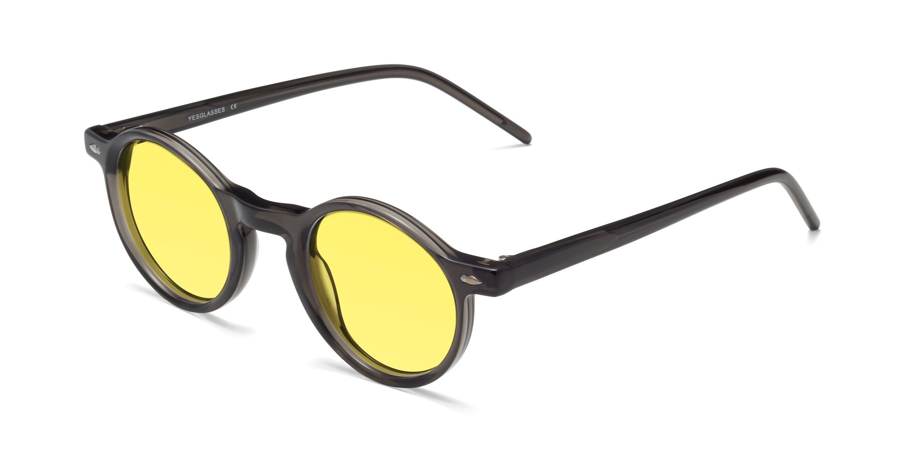 Angle of 1542 in Gray with Medium Yellow Tinted Lenses