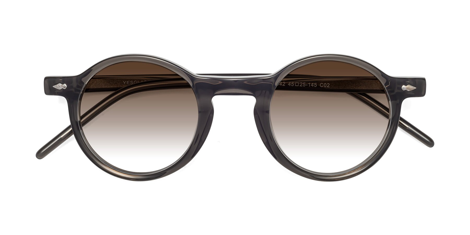 Folded Front of 1542 in Gray with Brown Gradient Lenses