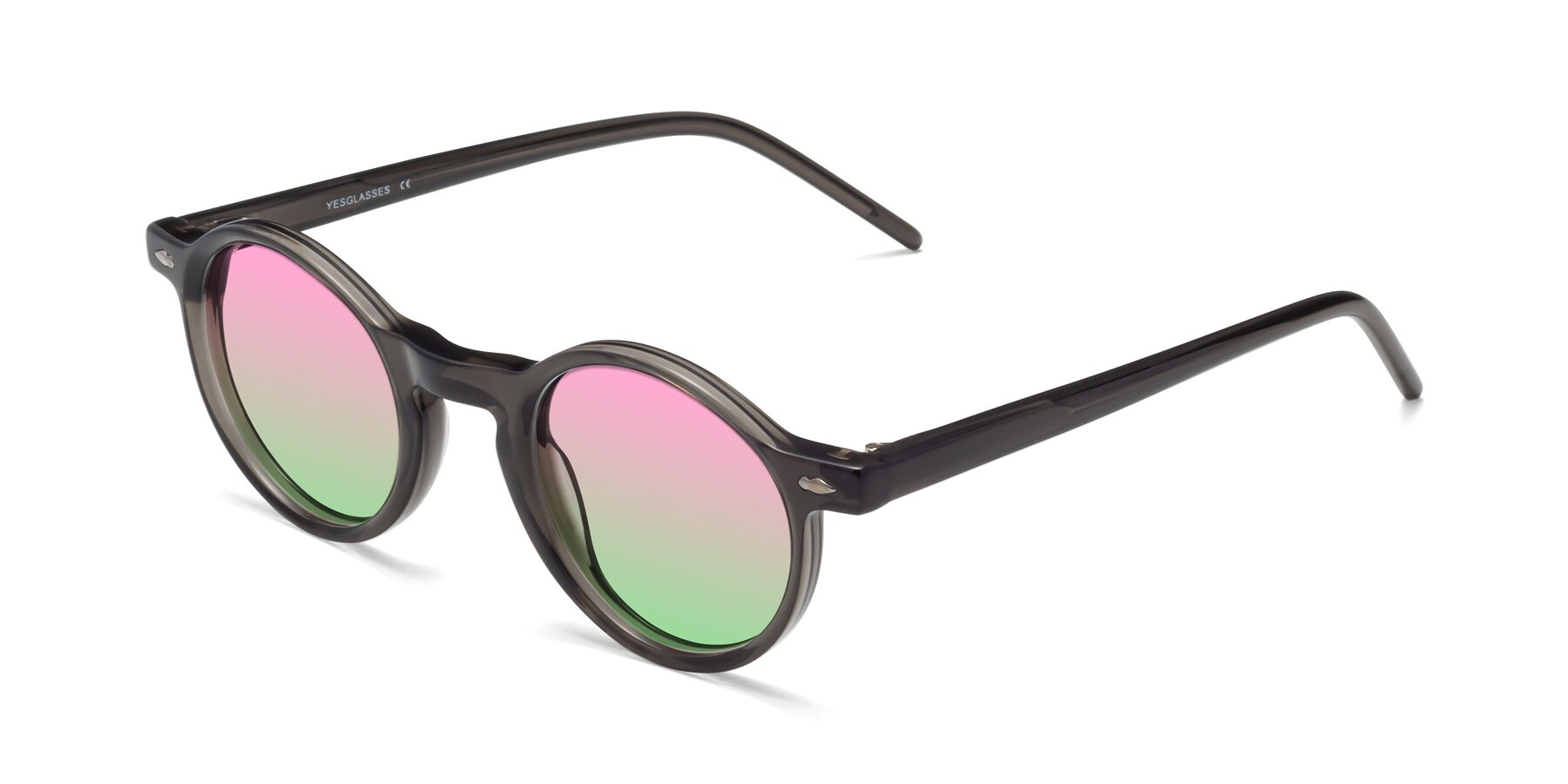 Angle of 1542 in Gray with Pink / Green Gradient Lenses