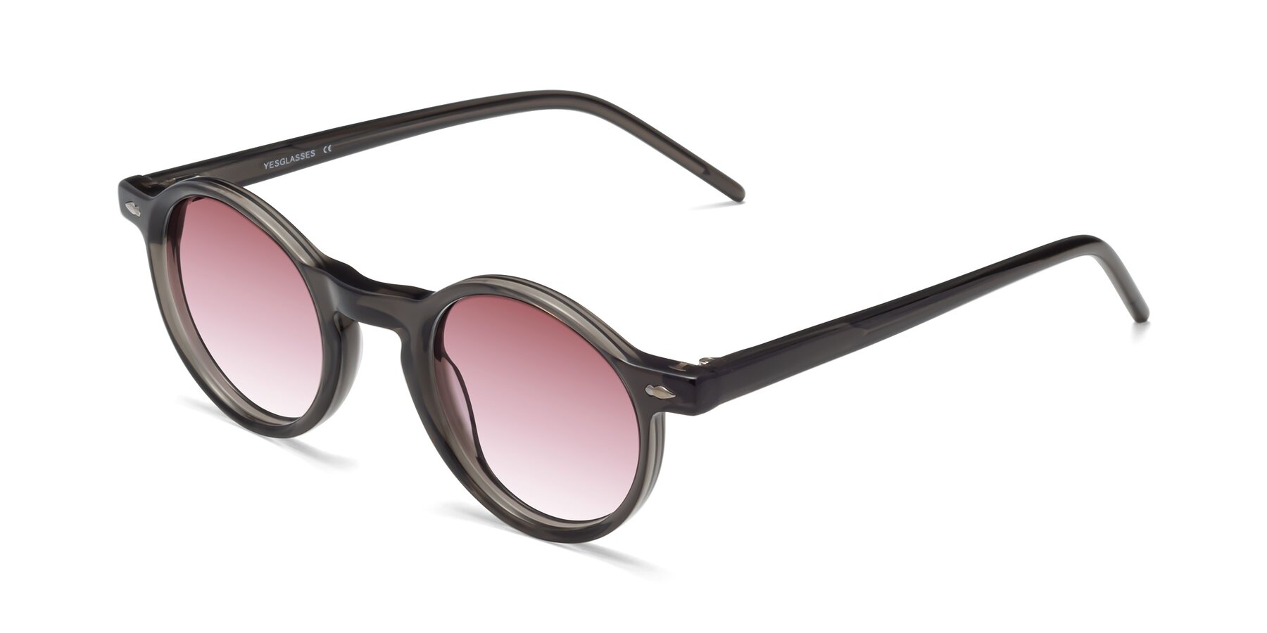 Angle of Marga in Gray with Garnet Gradient Lenses