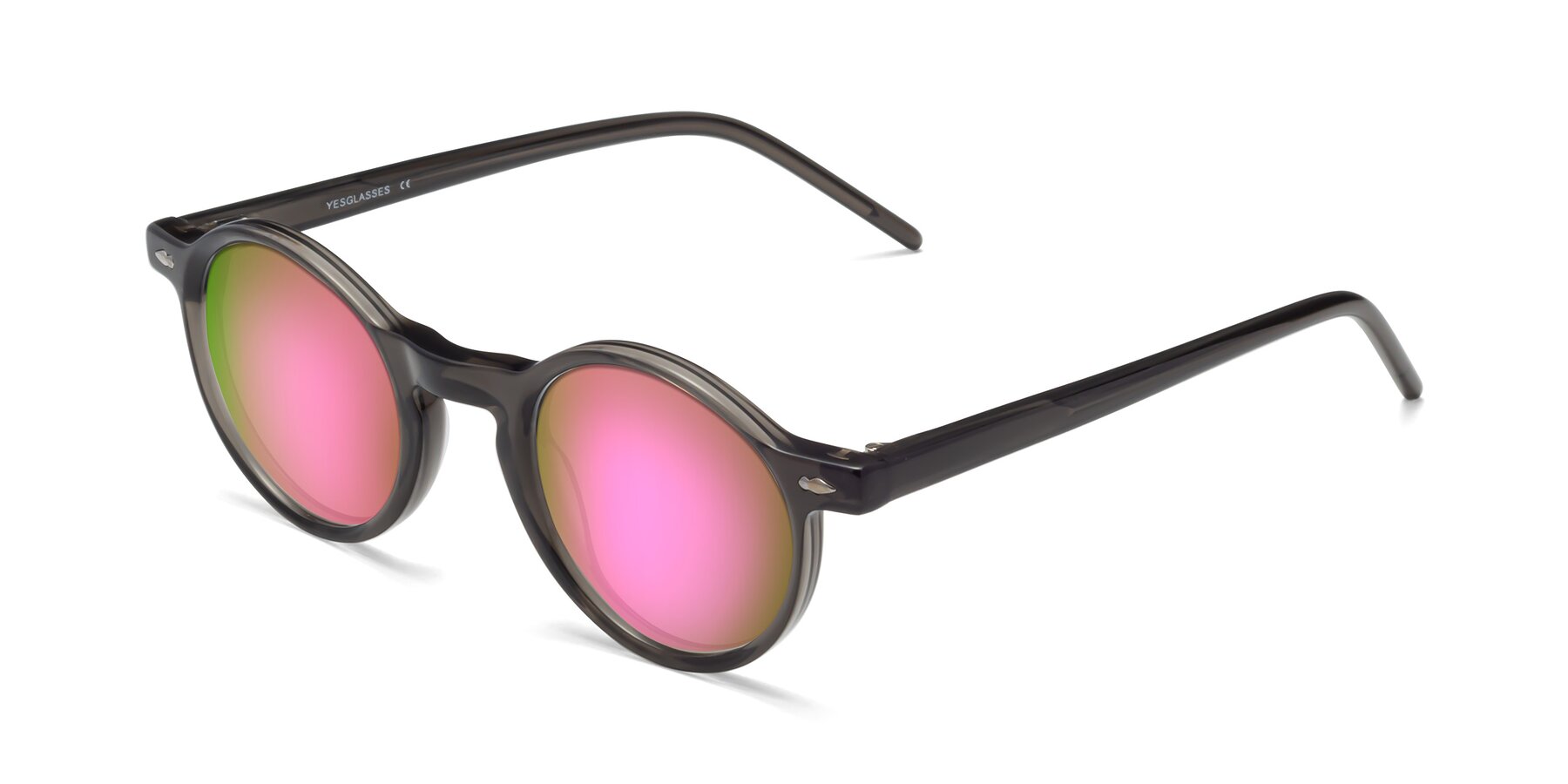 Angle of 1542 in Gray with Pink Mirrored Lenses
