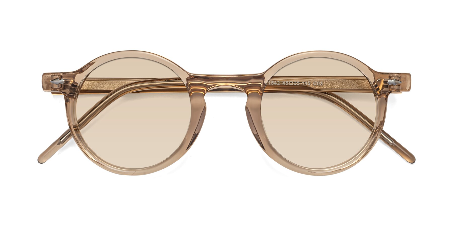 Folded Front of 1542 in Caramel with Light Brown Tinted Lenses