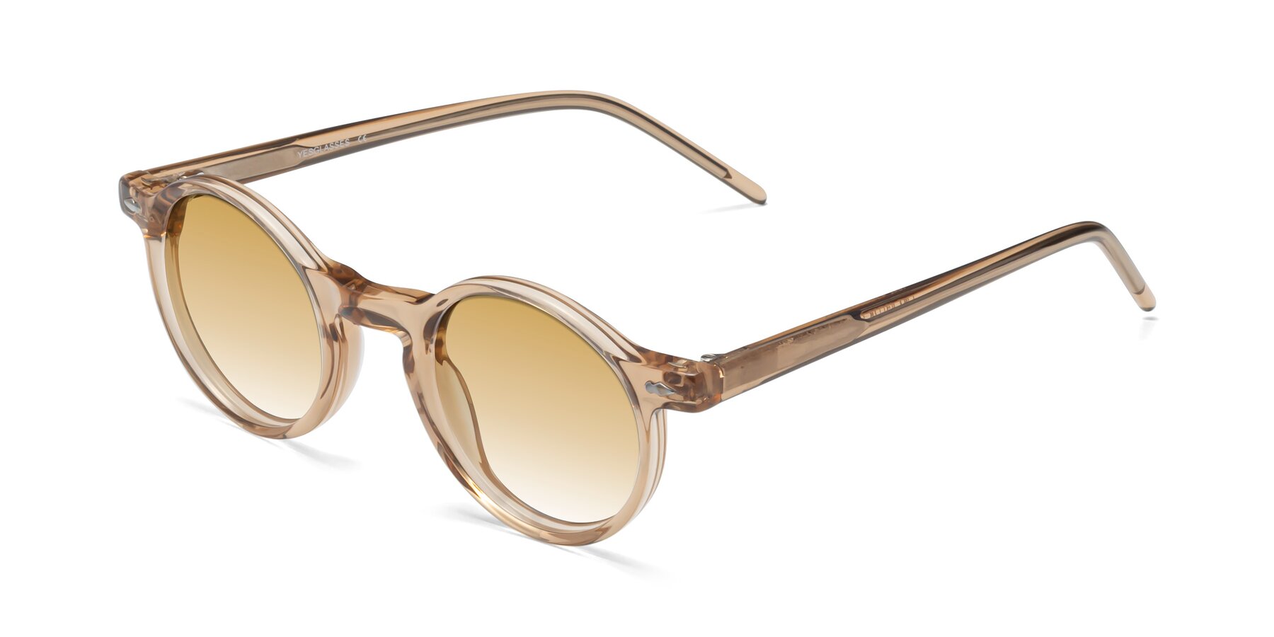 Angle of 1542 in Caramel with Champagne Gradient Lenses
