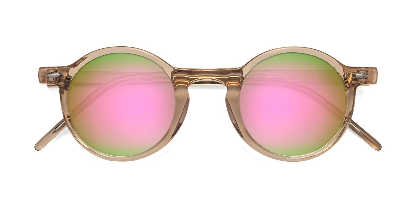 1542 - Caramel Flash Mirrored Sunglasses