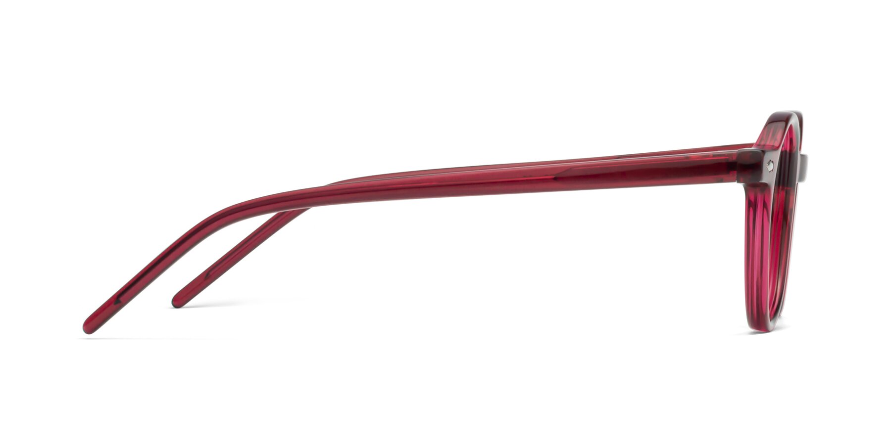 Side of 1542 in Plum with Clear Blue Light Blocking Lenses