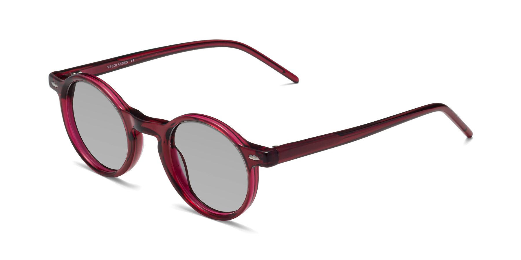 Angle of 1542 in Plum with Light Gray Tinted Lenses