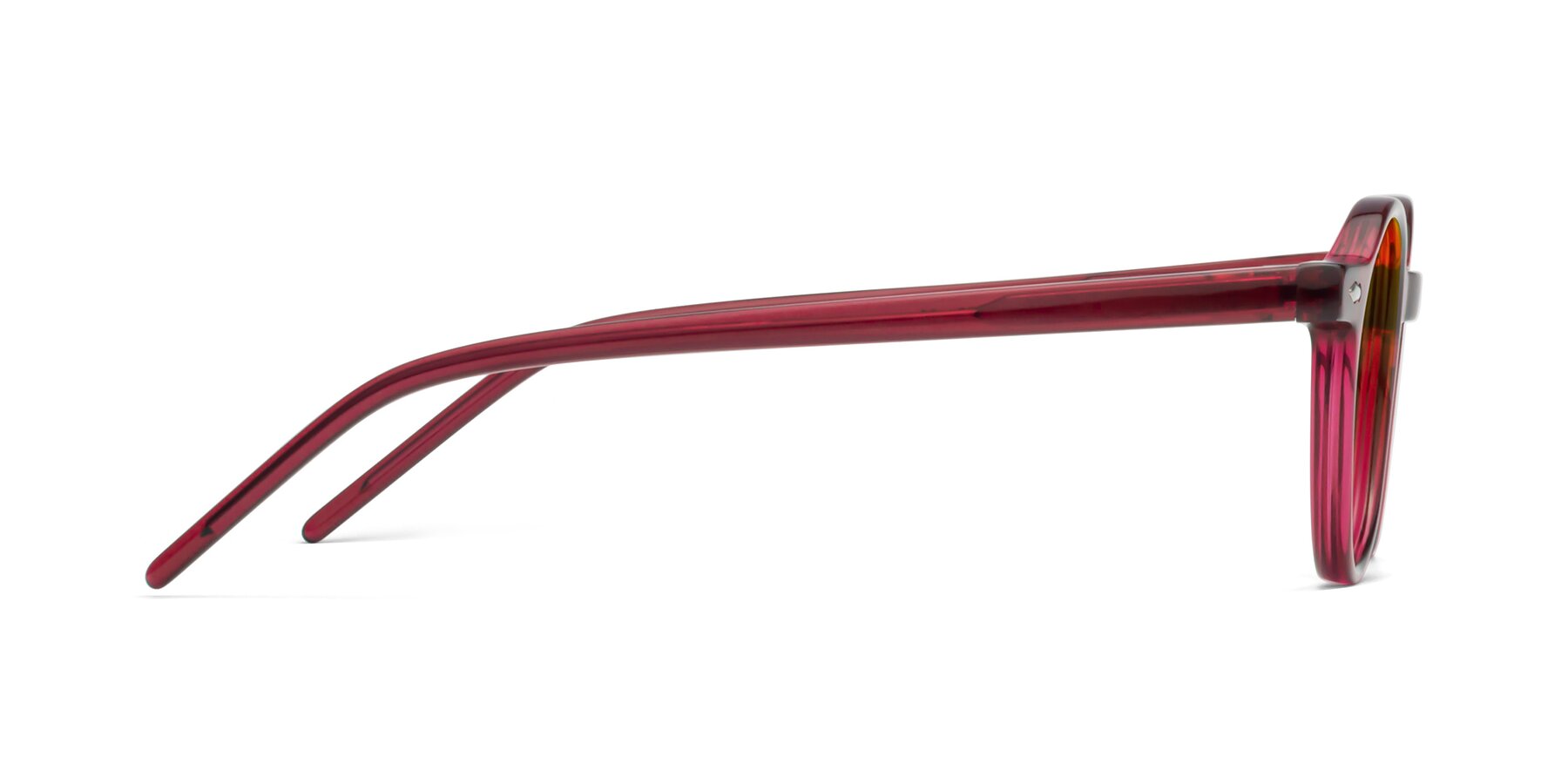 Side of Marga in Plum with Yellow Gradient Lenses