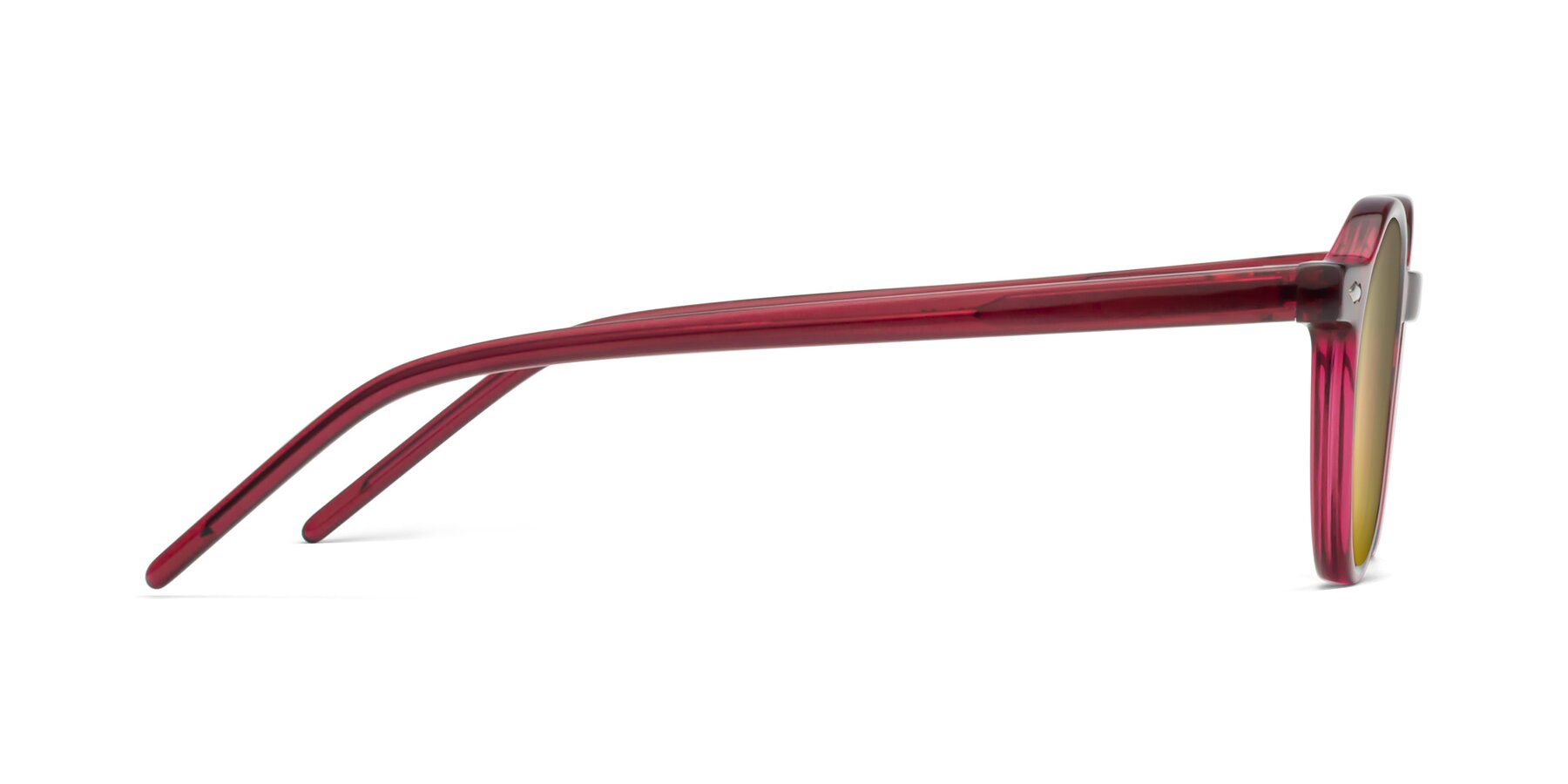 Side of 1542 in Plum with Gold Mirrored Lenses