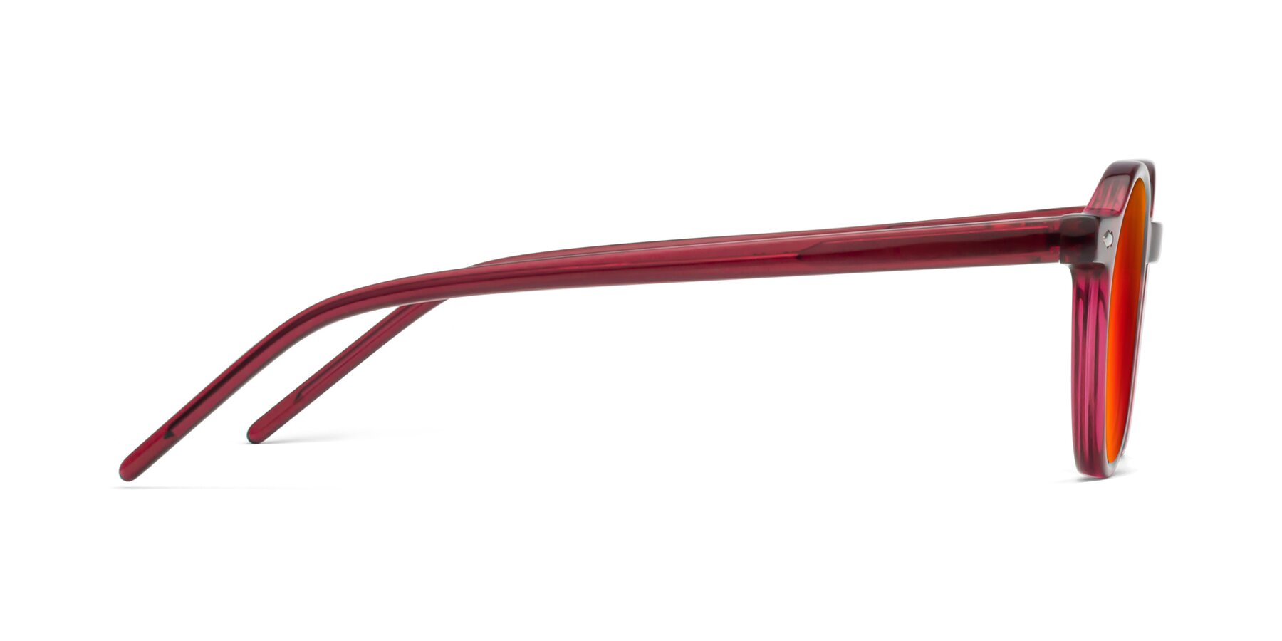 Side of 1542 in Plum with Red Gold Mirrored Lenses