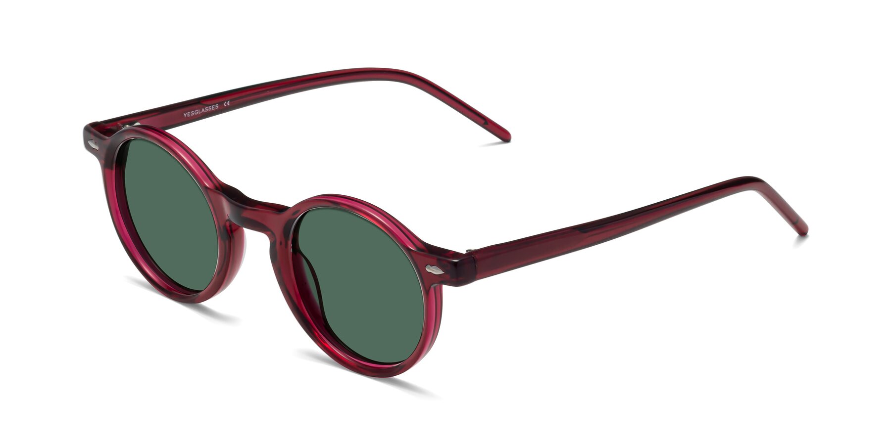 Angle of Marga in Plum with Green Polarized Lenses