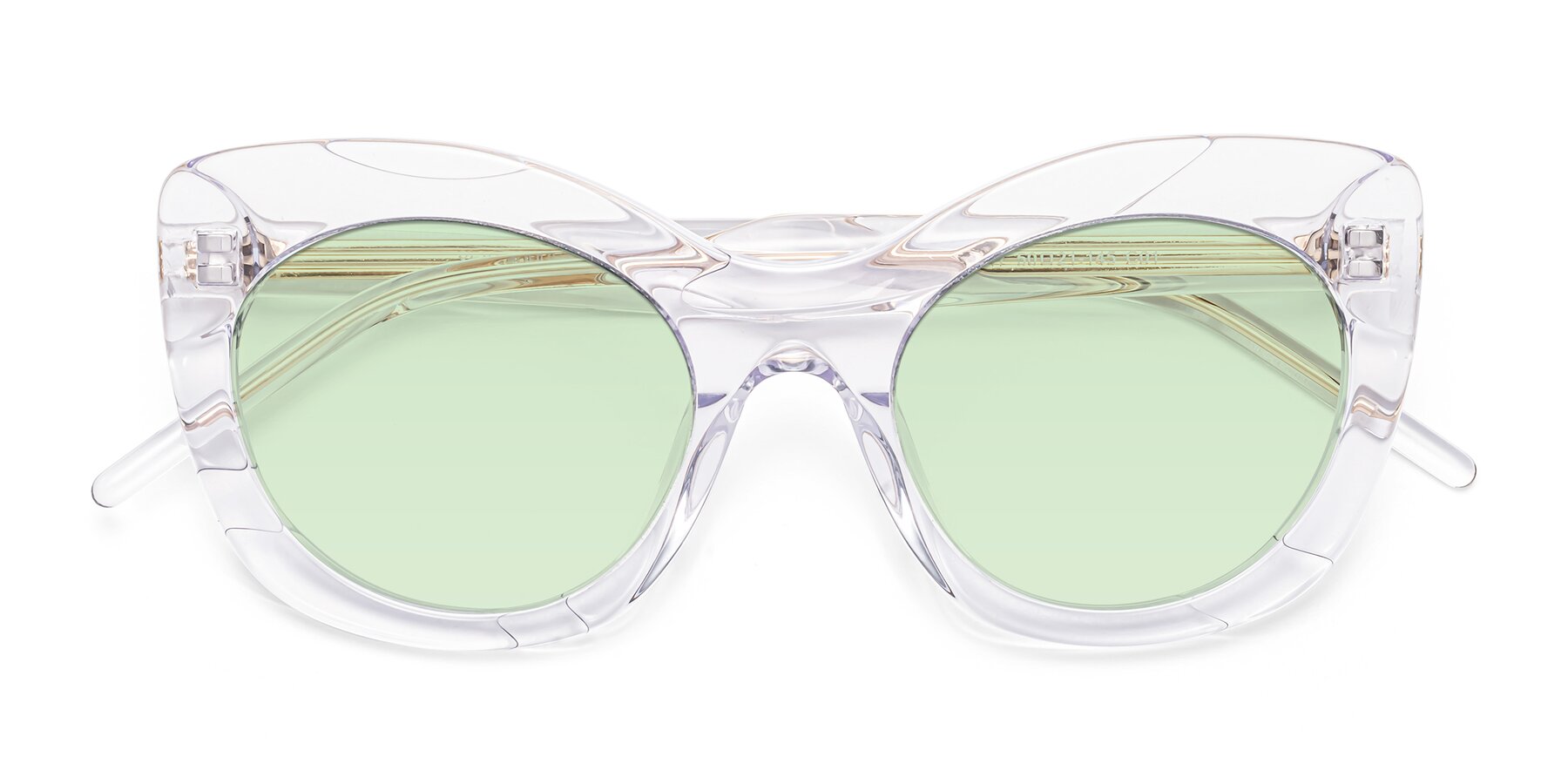 Folded Front of 1547 in Clear with Light Green Tinted Lenses