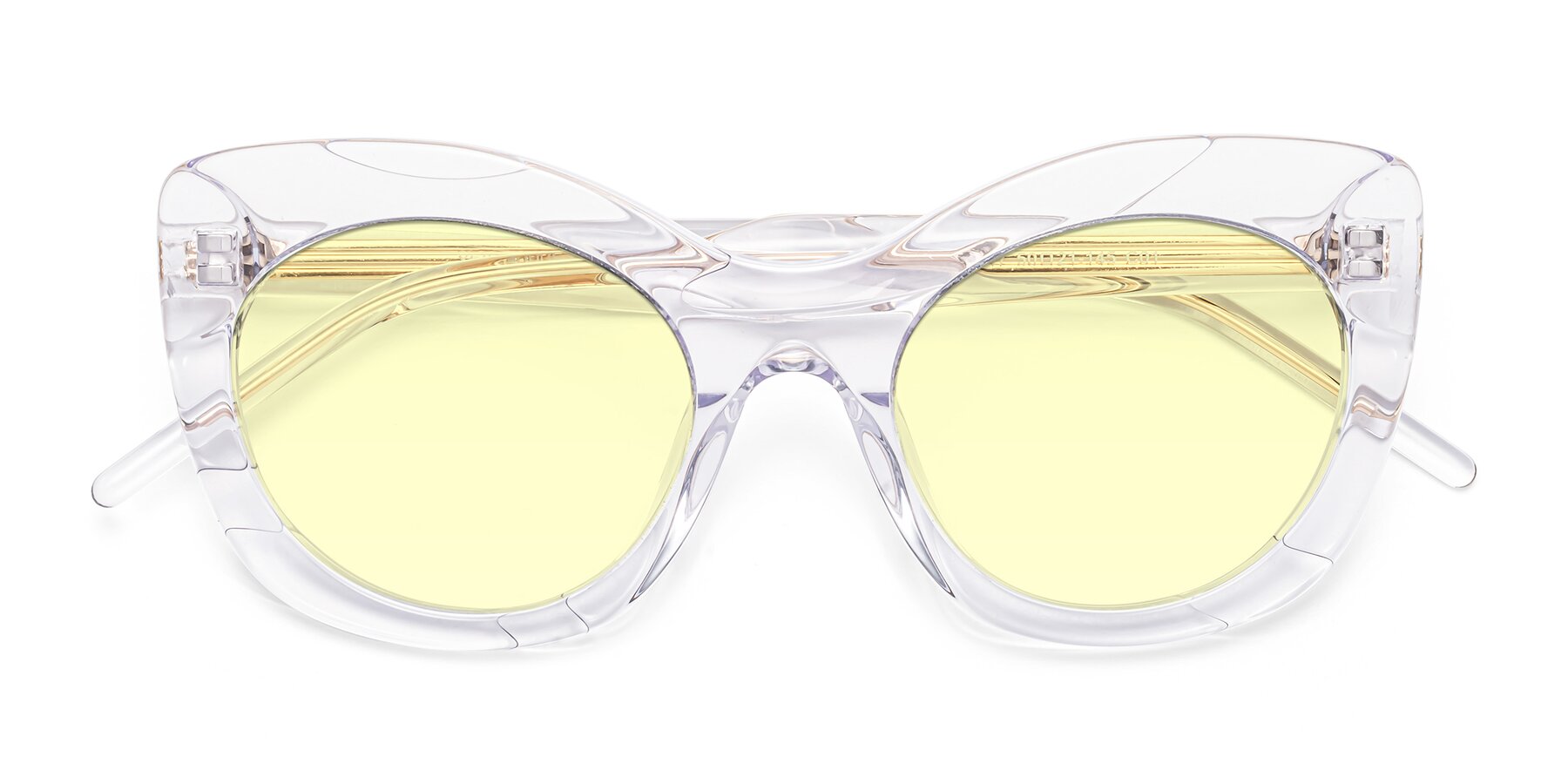 Folded Front of 1547 in Clear with Light Yellow Tinted Lenses