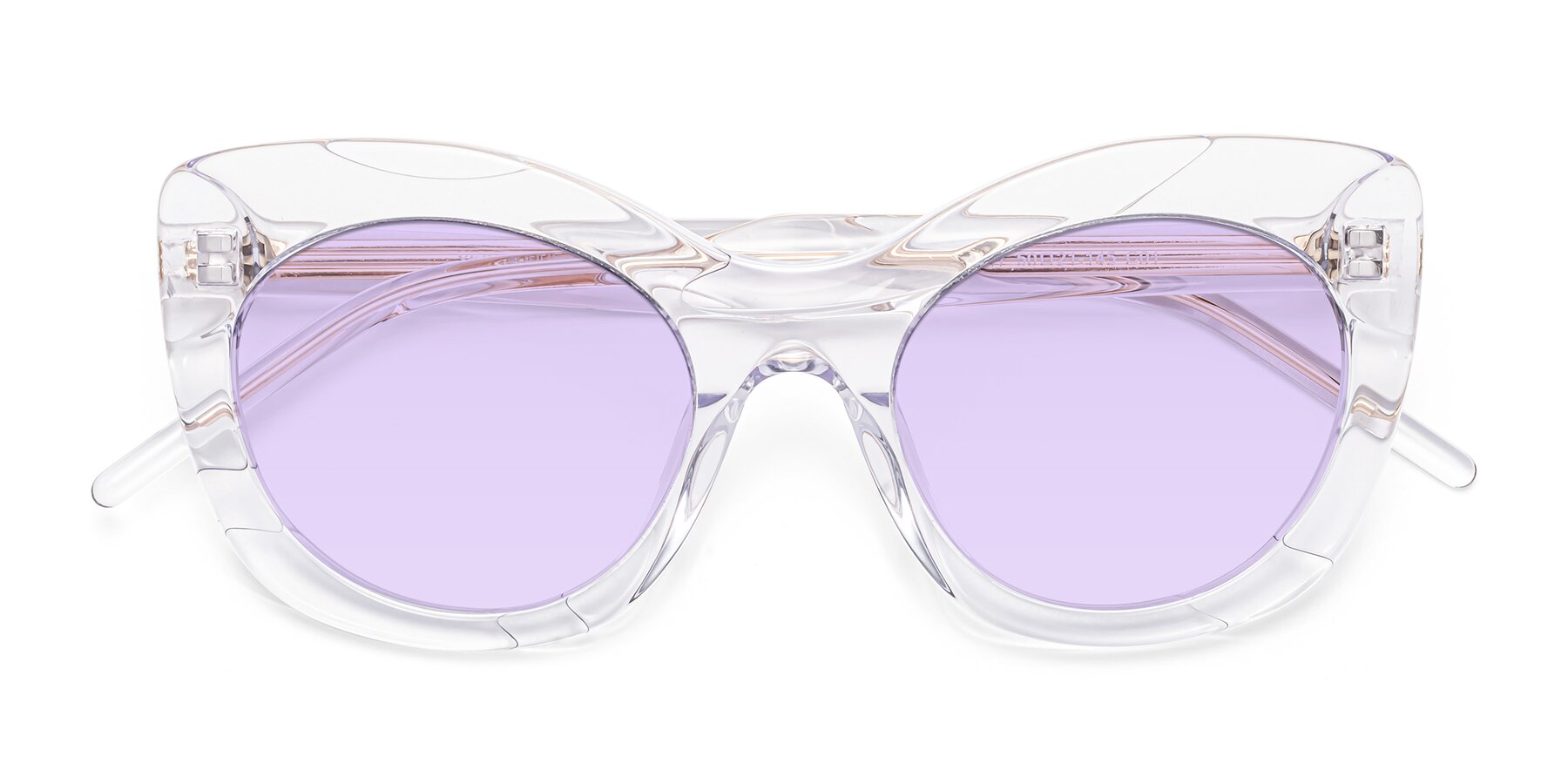 Folded Front of 1547 in Clear with Light Purple Tinted Lenses