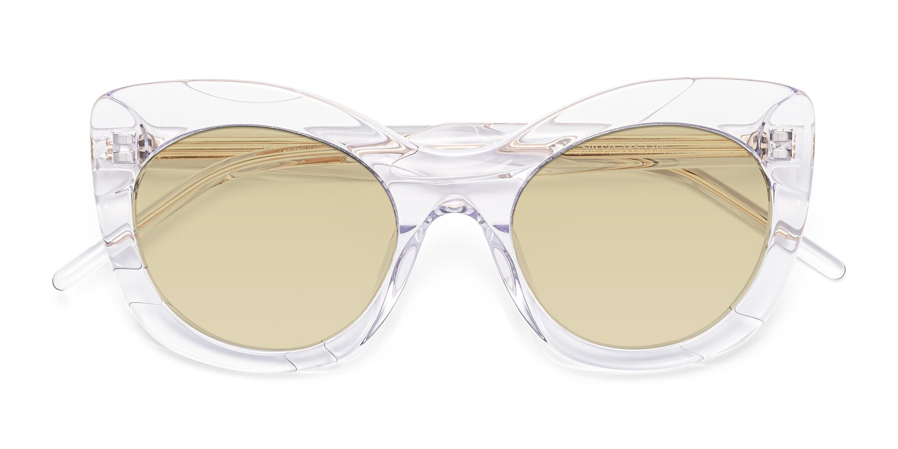 Folded Front of 1547 in Clear with Light Champagne Tinted Lenses