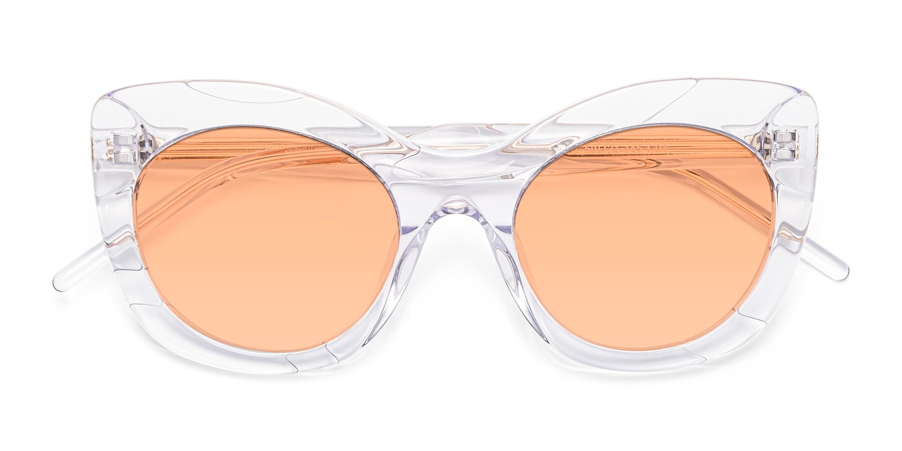 Folded Front of 1547 in Clear with Light Orange Tinted Lenses