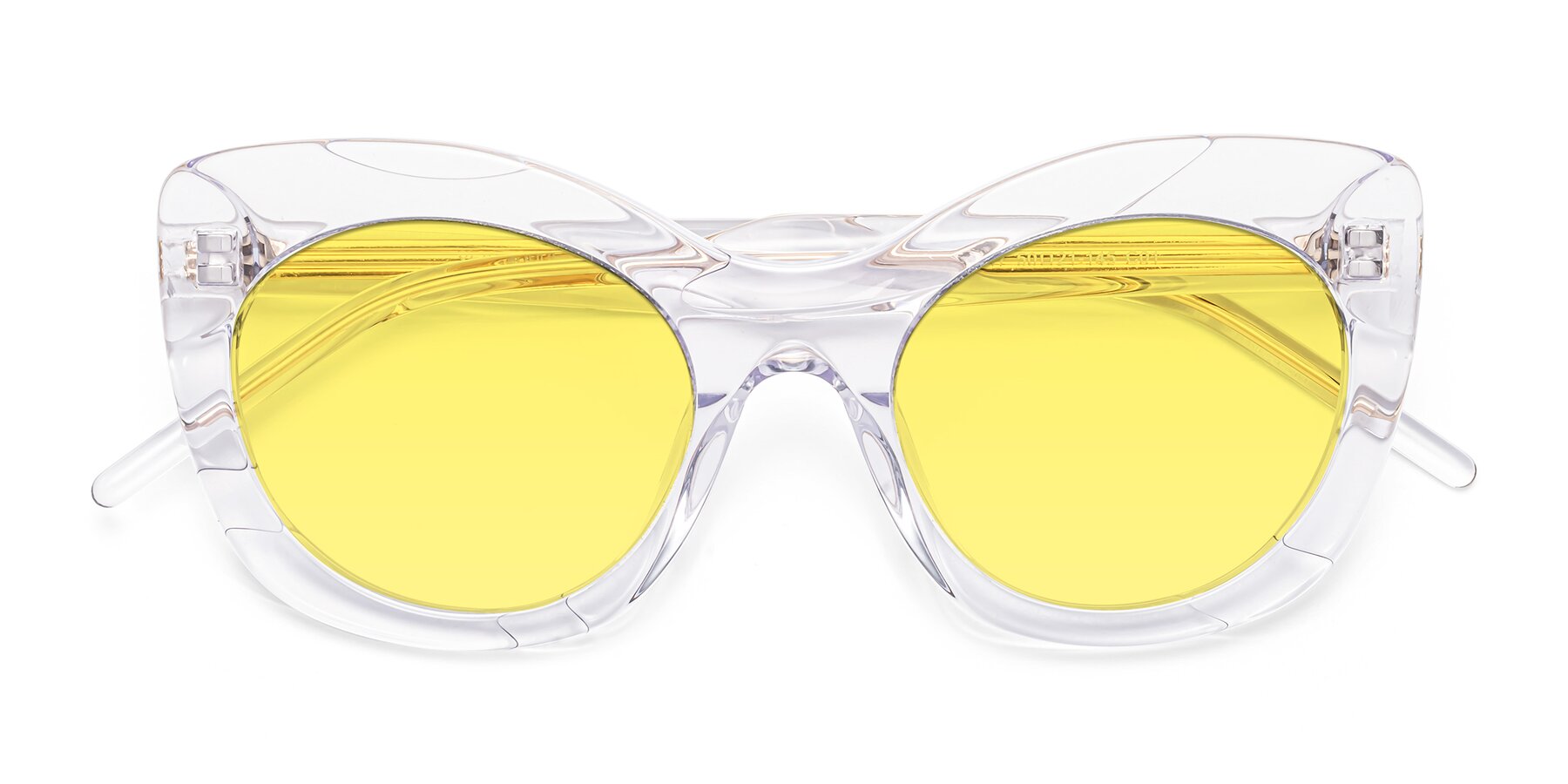 Folded Front of 1547 in Clear with Medium Yellow Tinted Lenses
