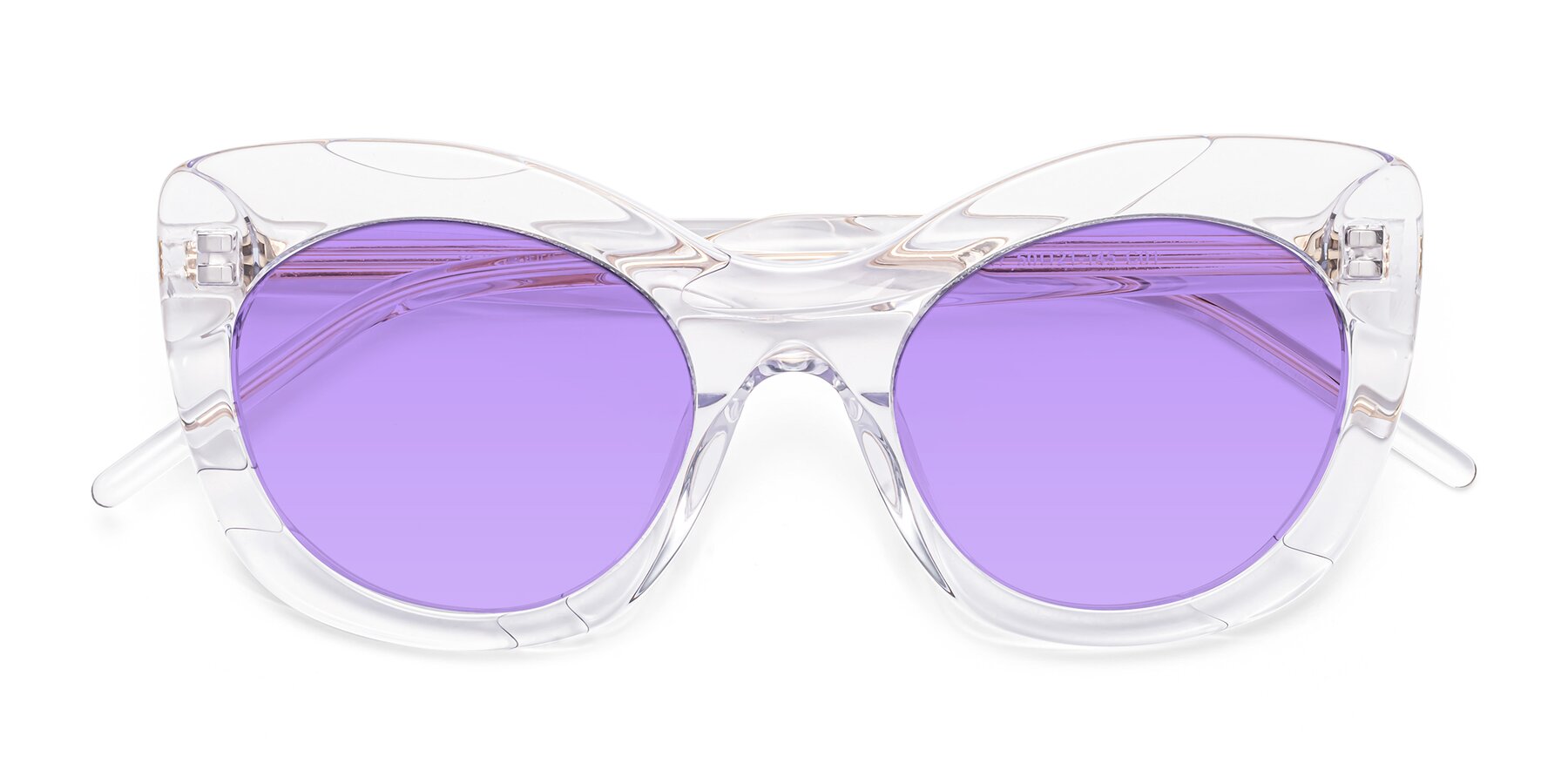 Folded Front of 1547 in Clear with Medium Purple Tinted Lenses