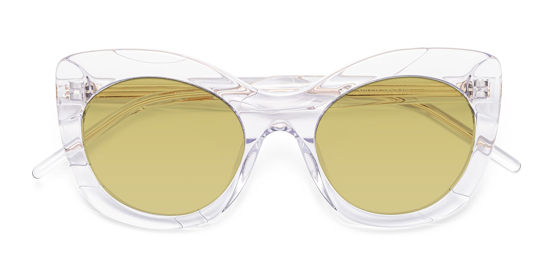 Folded Front of 1547 in Clear with Medium Champagne Tinted Lenses