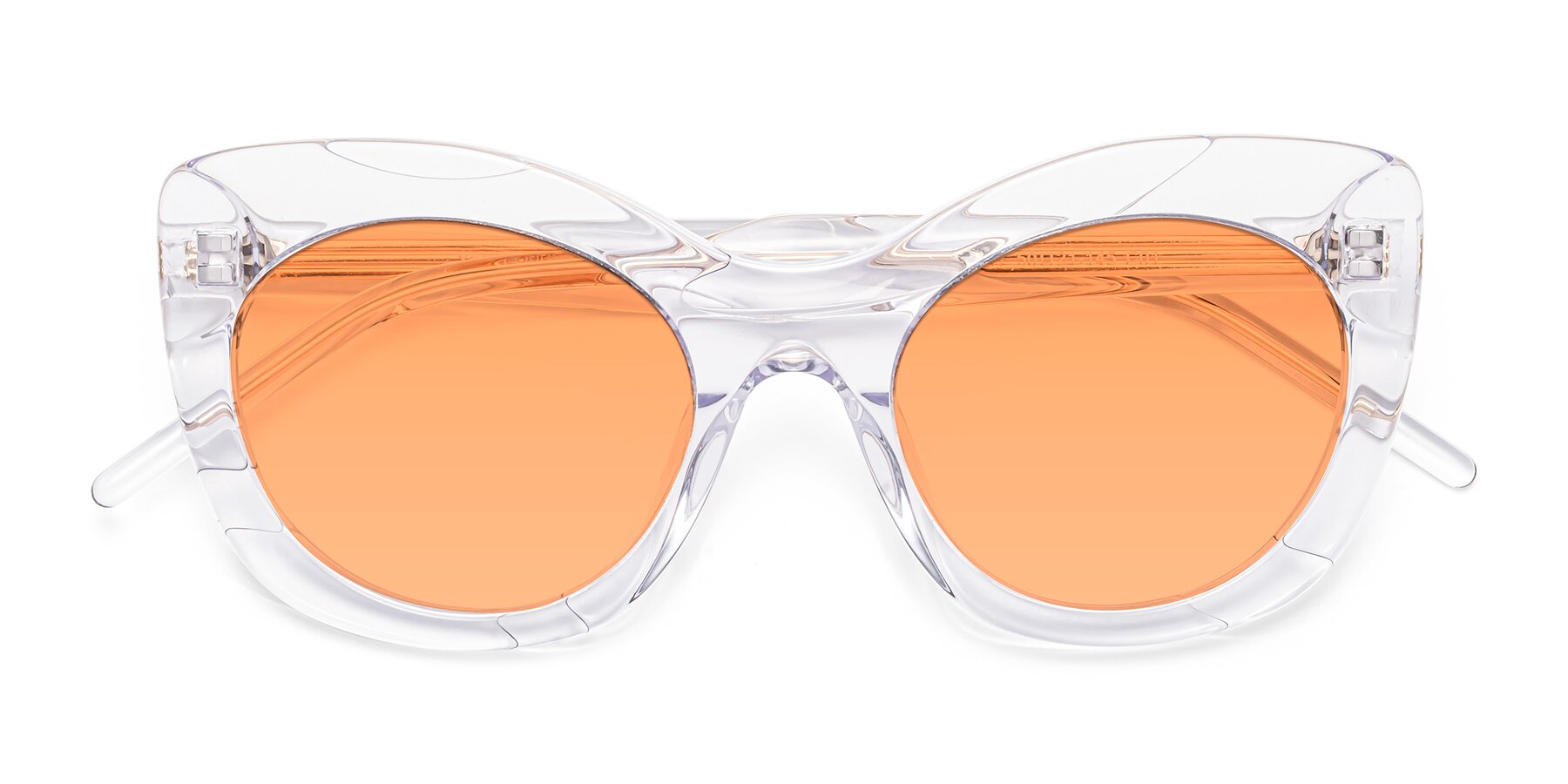 Folded Front of 1547 in Clear with Medium Orange Tinted Lenses