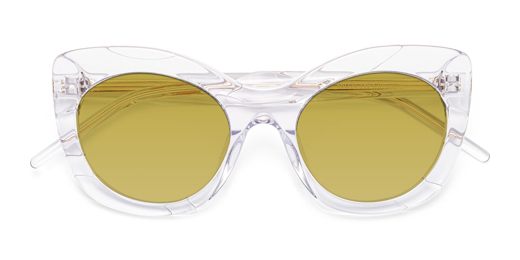 Folded Front of 1547 in Clear with Champagne Tinted Lenses