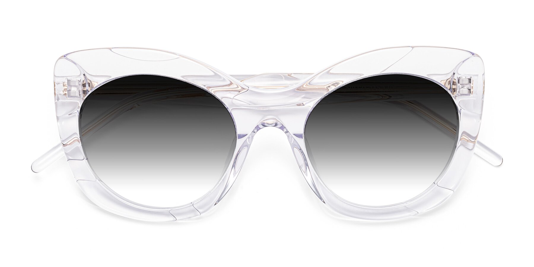 Folded Front of 1547 in Clear with Gray Gradient Lenses