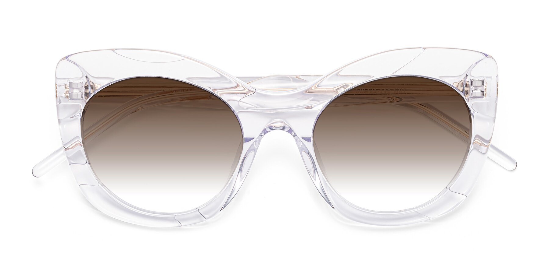 Folded Front of 1547 in Clear with Brown Gradient Lenses