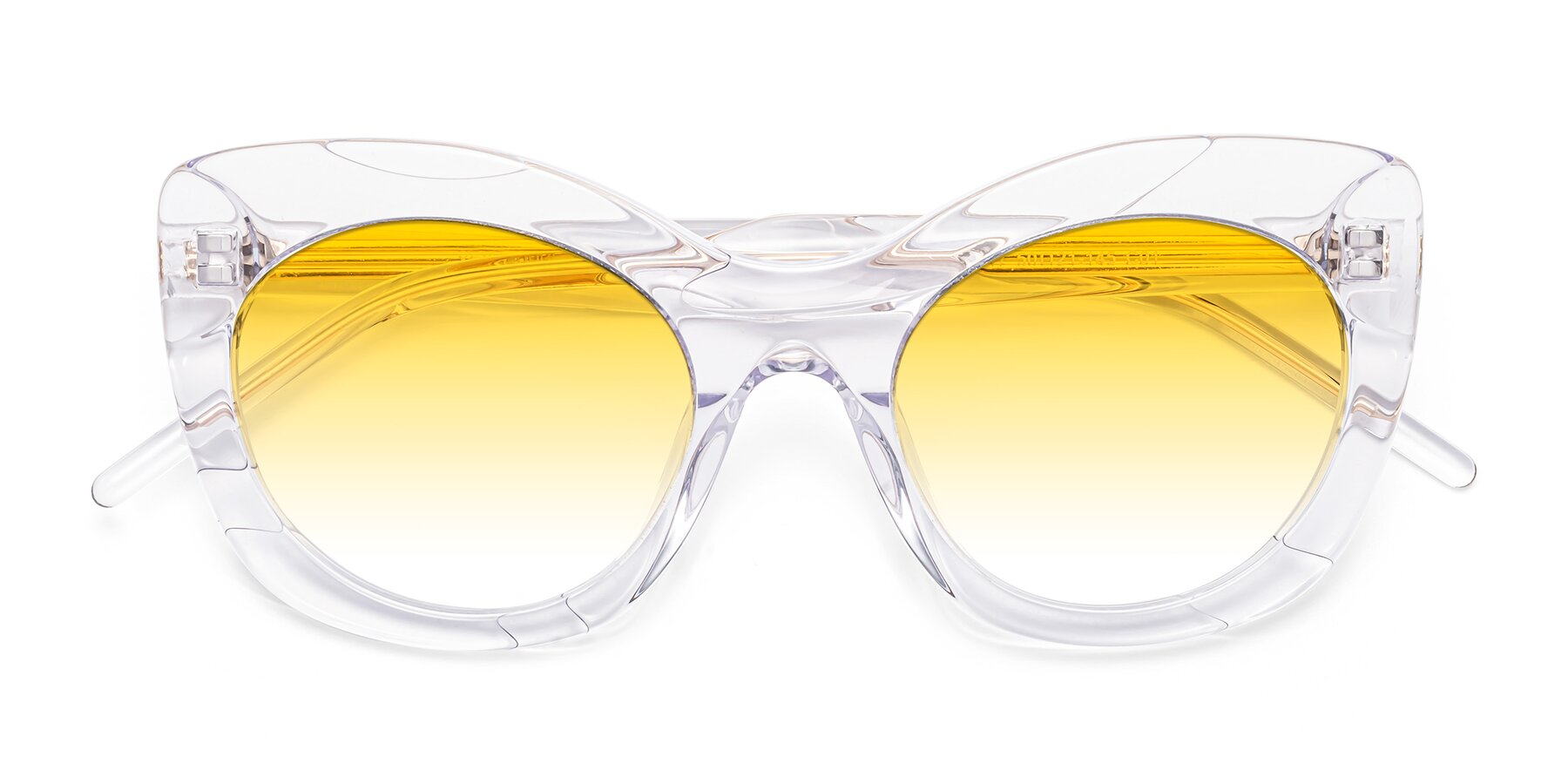 Folded Front of 1547 in Clear with Yellow Gradient Lenses