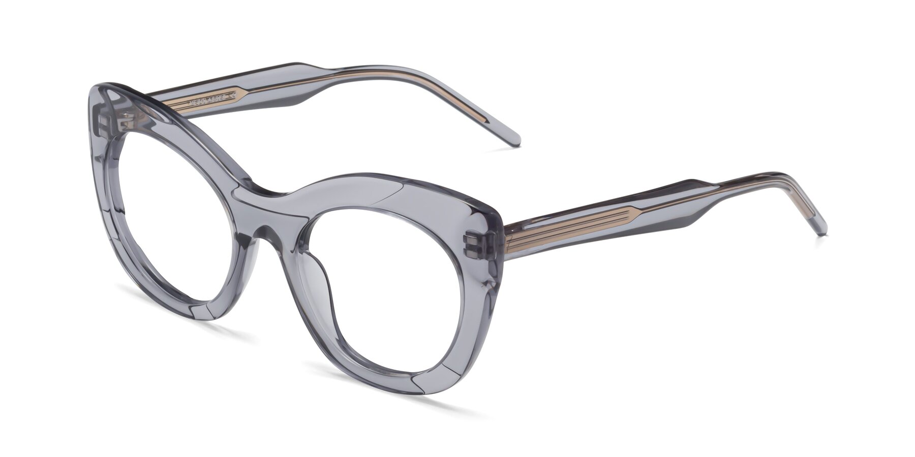 Angle of 1547 in Gray with Clear Reading Eyeglass Lenses
