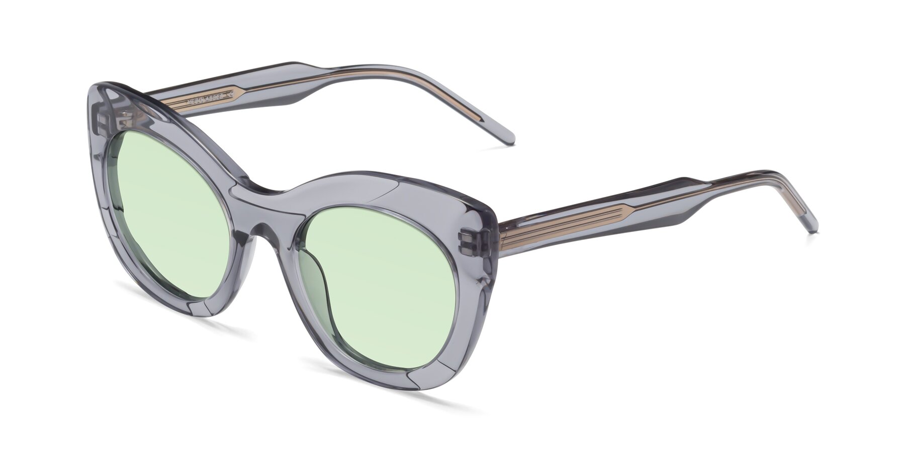 Angle of 1547 in Gray with Light Green Tinted Lenses