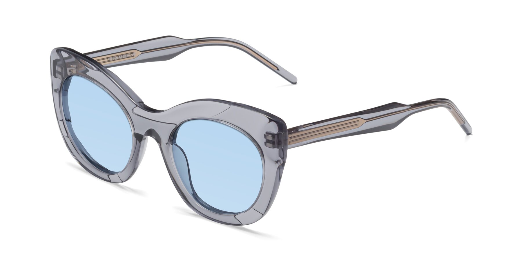 Angle of 1547 in Gray with Light Blue Tinted Lenses