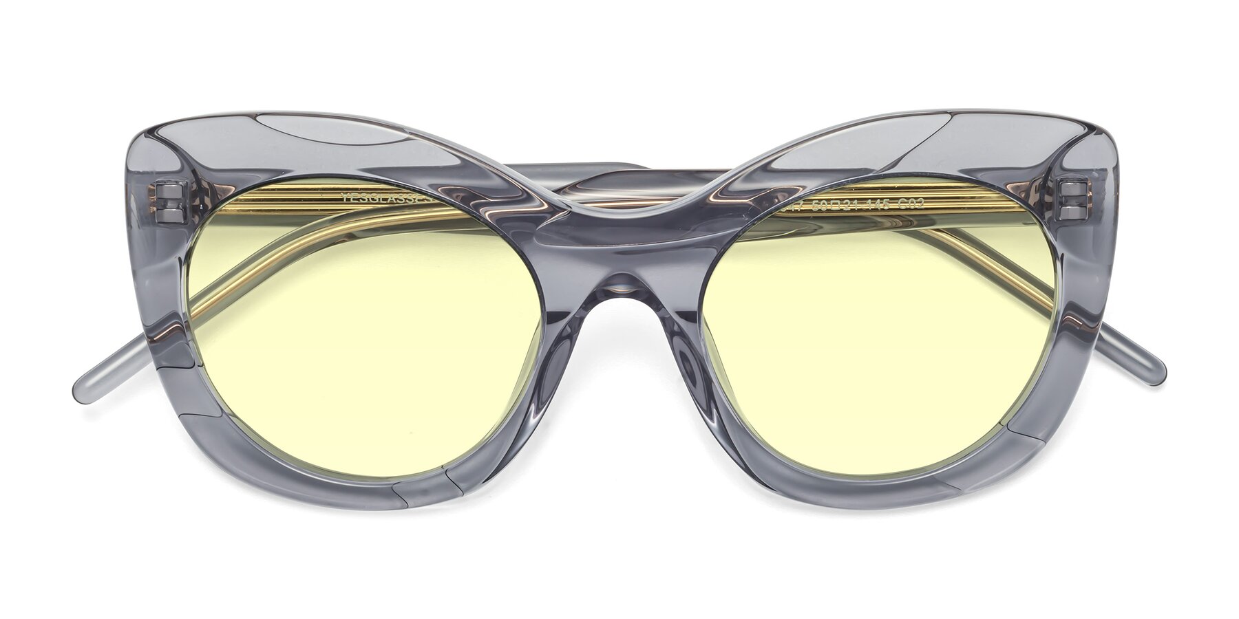 Folded Front of 1547 in Gray with Light Yellow Tinted Lenses