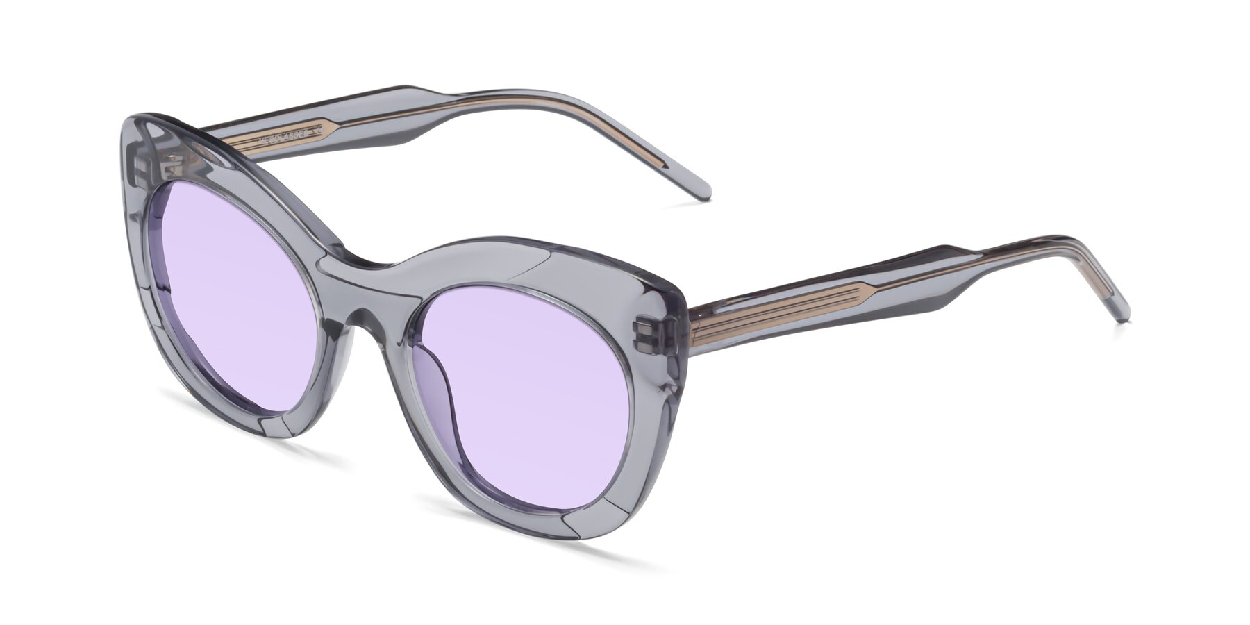 Angle of 1547 in Gray with Light Purple Tinted Lenses