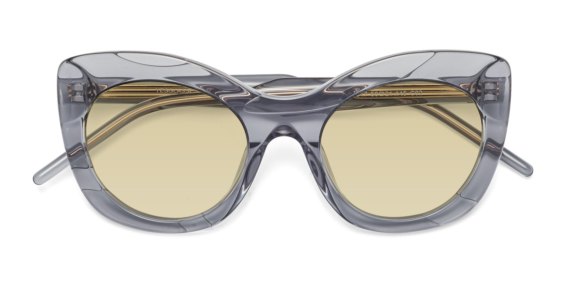 Folded Front of 1547 in Gray with Light Champagne Tinted Lenses