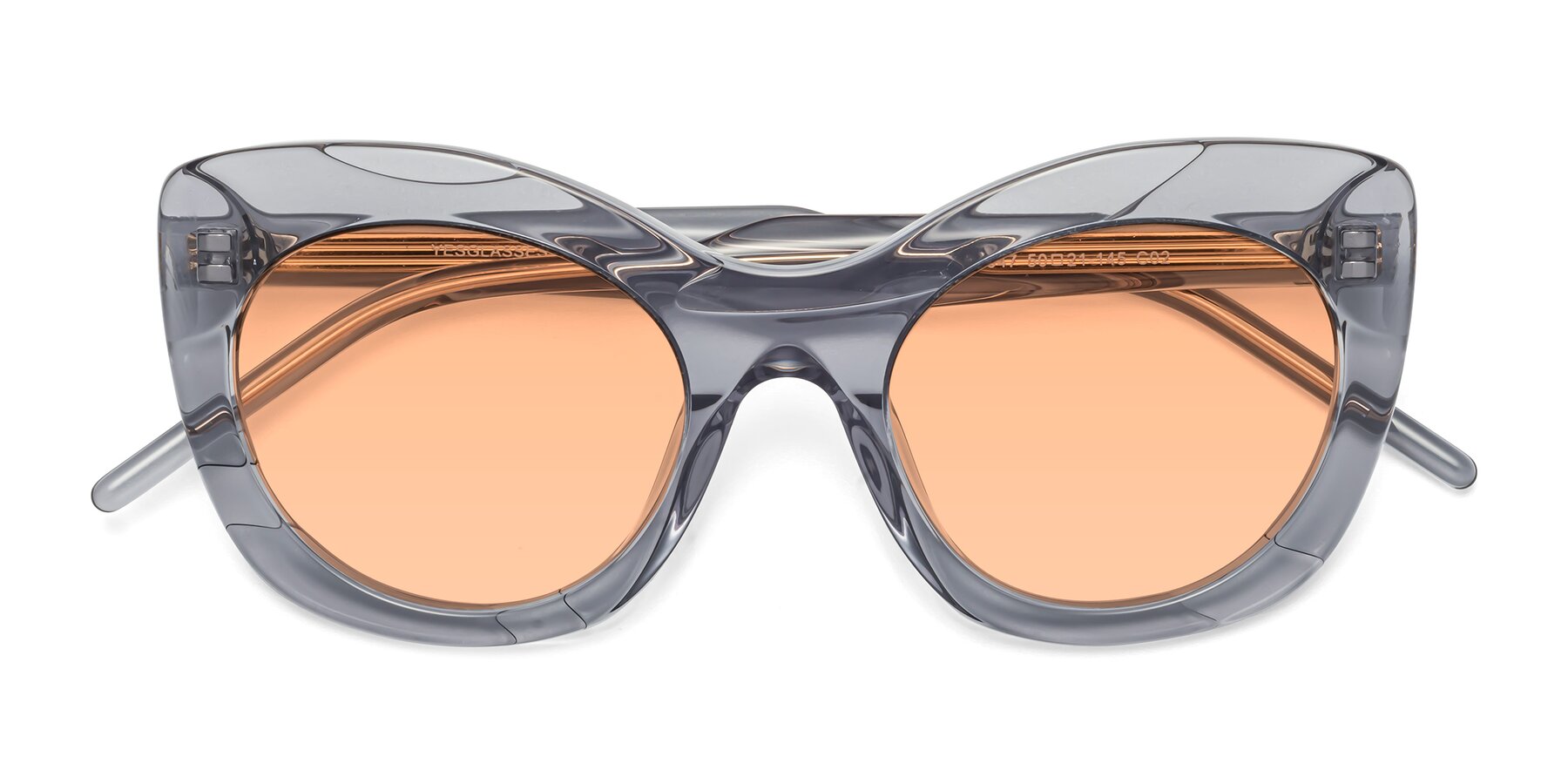 Folded Front of 1547 in Gray with Light Orange Tinted Lenses