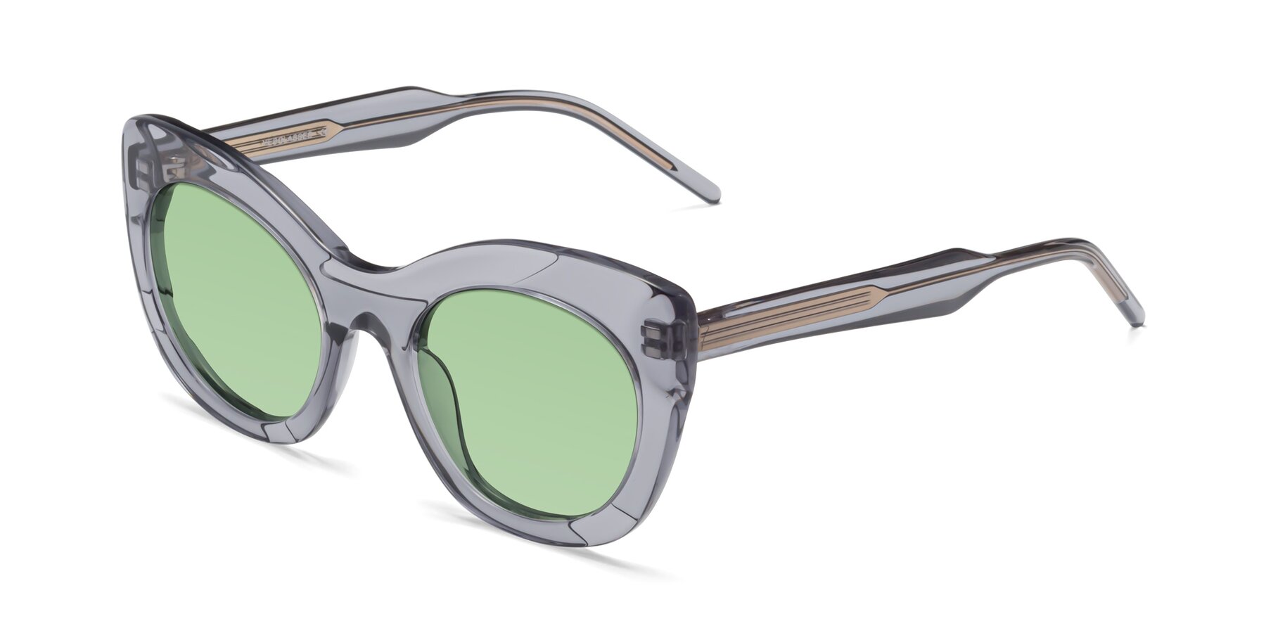 Angle of 1547 in Gray with Medium Green Tinted Lenses