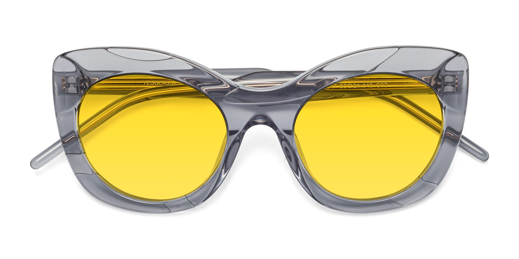Folded Front of 1547 in Gray with Yellow Tinted Lenses