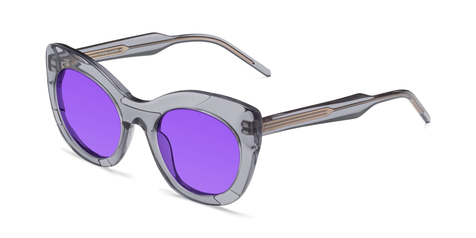 Angle of 1547 in Gray with Purple Tinted Lenses