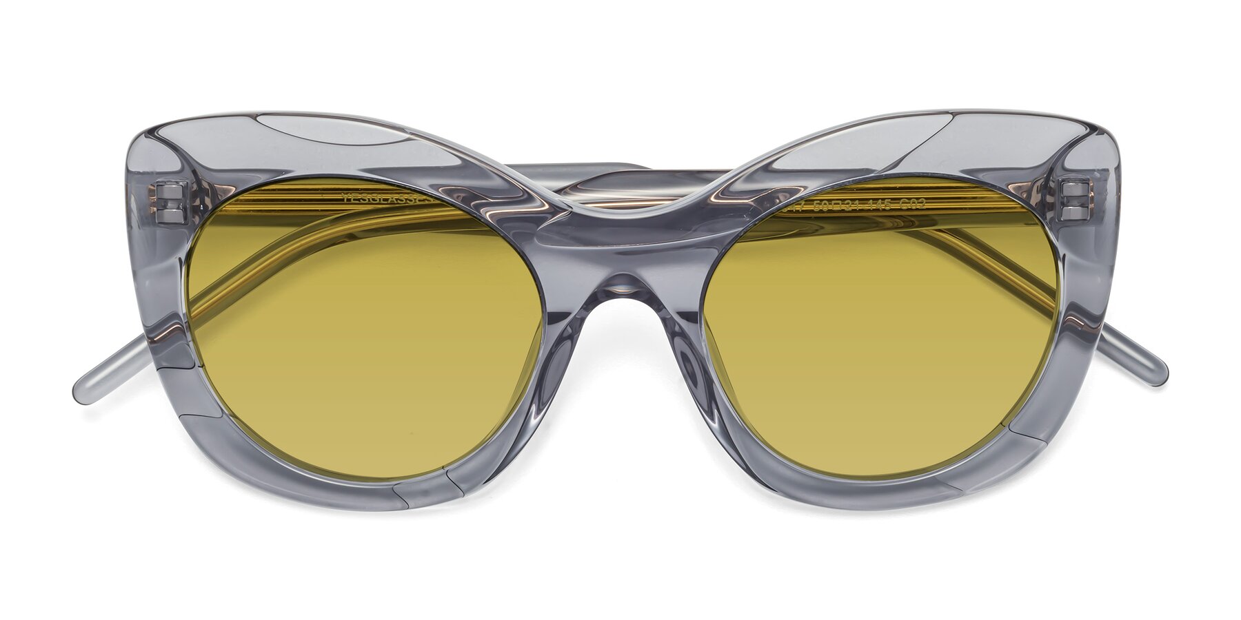Folded Front of 1547 in Gray with Champagne Tinted Lenses